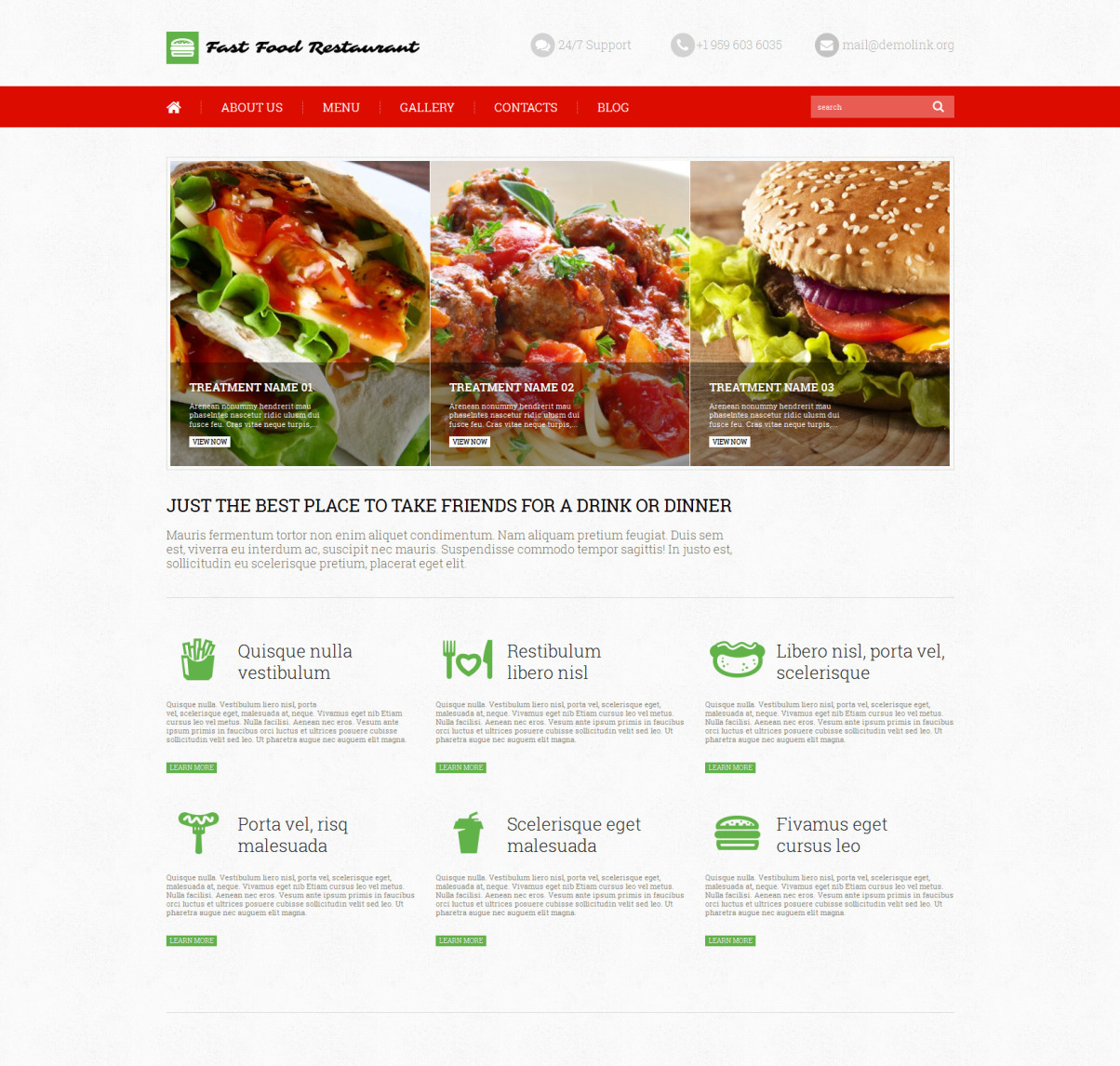 Fast Food Restaurant WordPress Theme