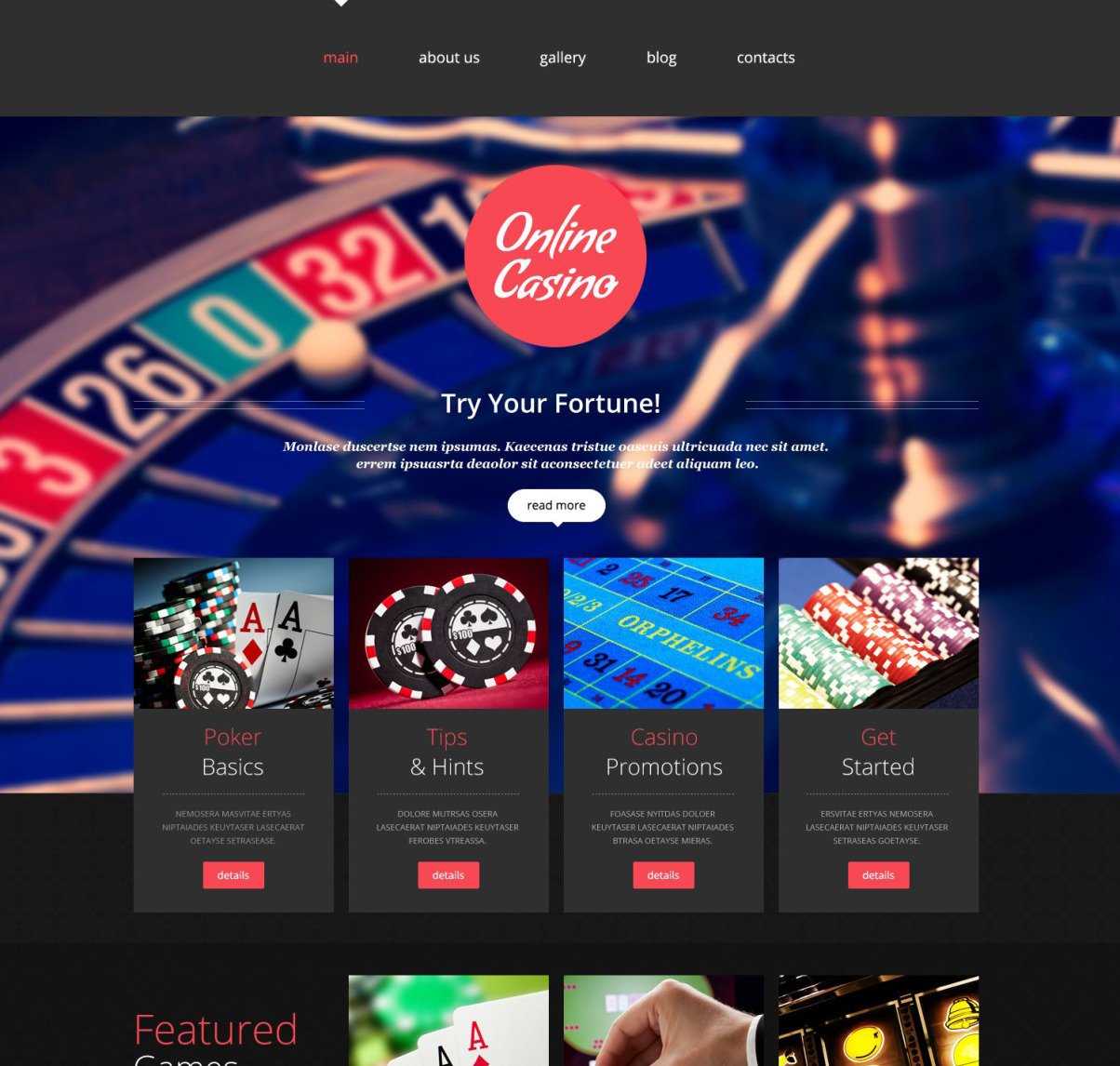 casino game html code for my site