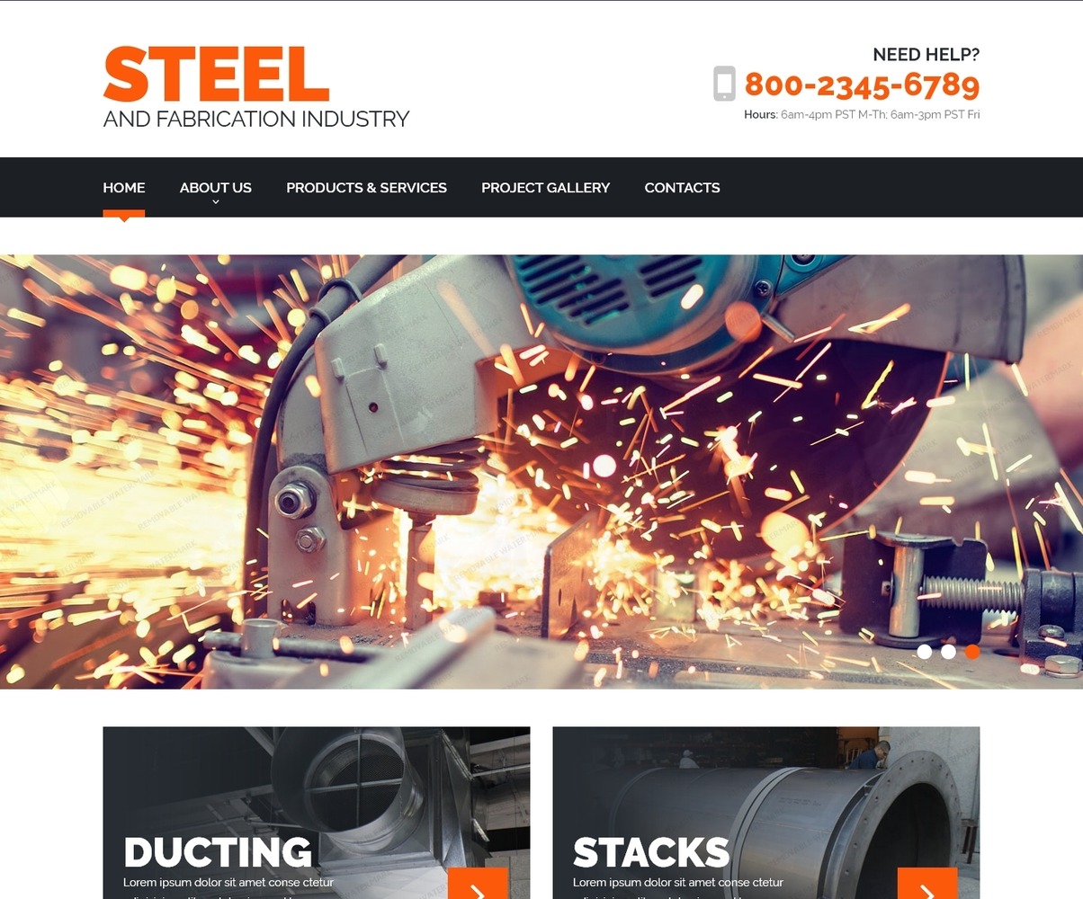 Steelworks Responsive Website Template #52807