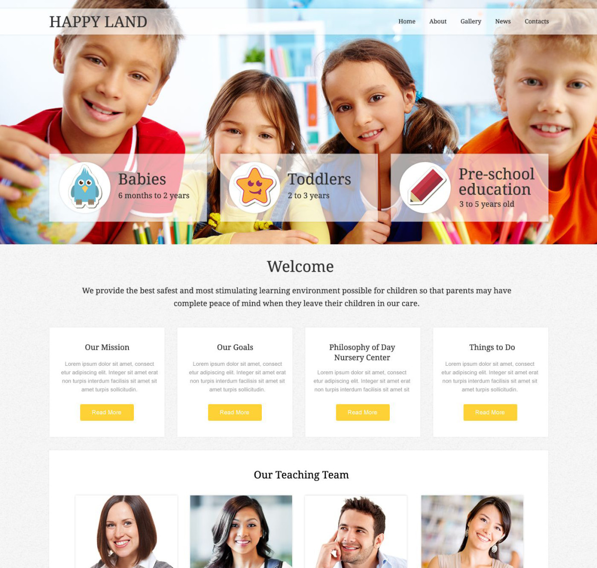 Day Care Responsive Website Template 53243