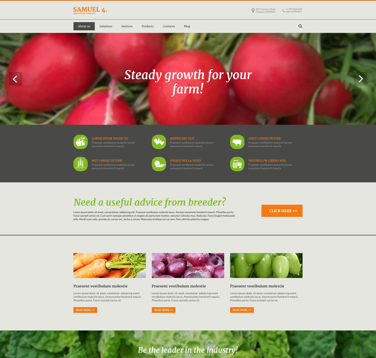 Agriculture Drupal Template