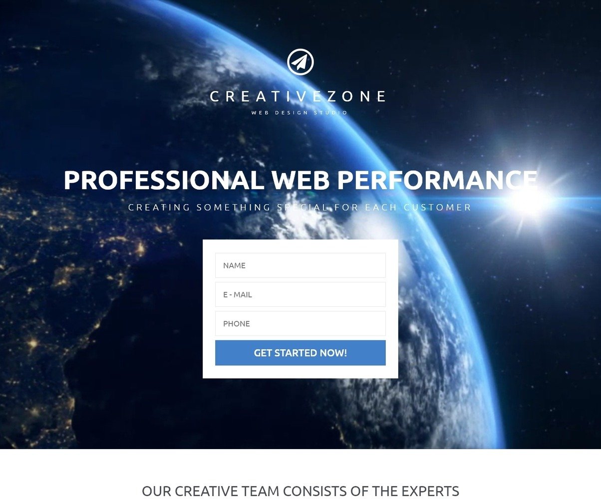 Landing Page Template Fur Designstudio