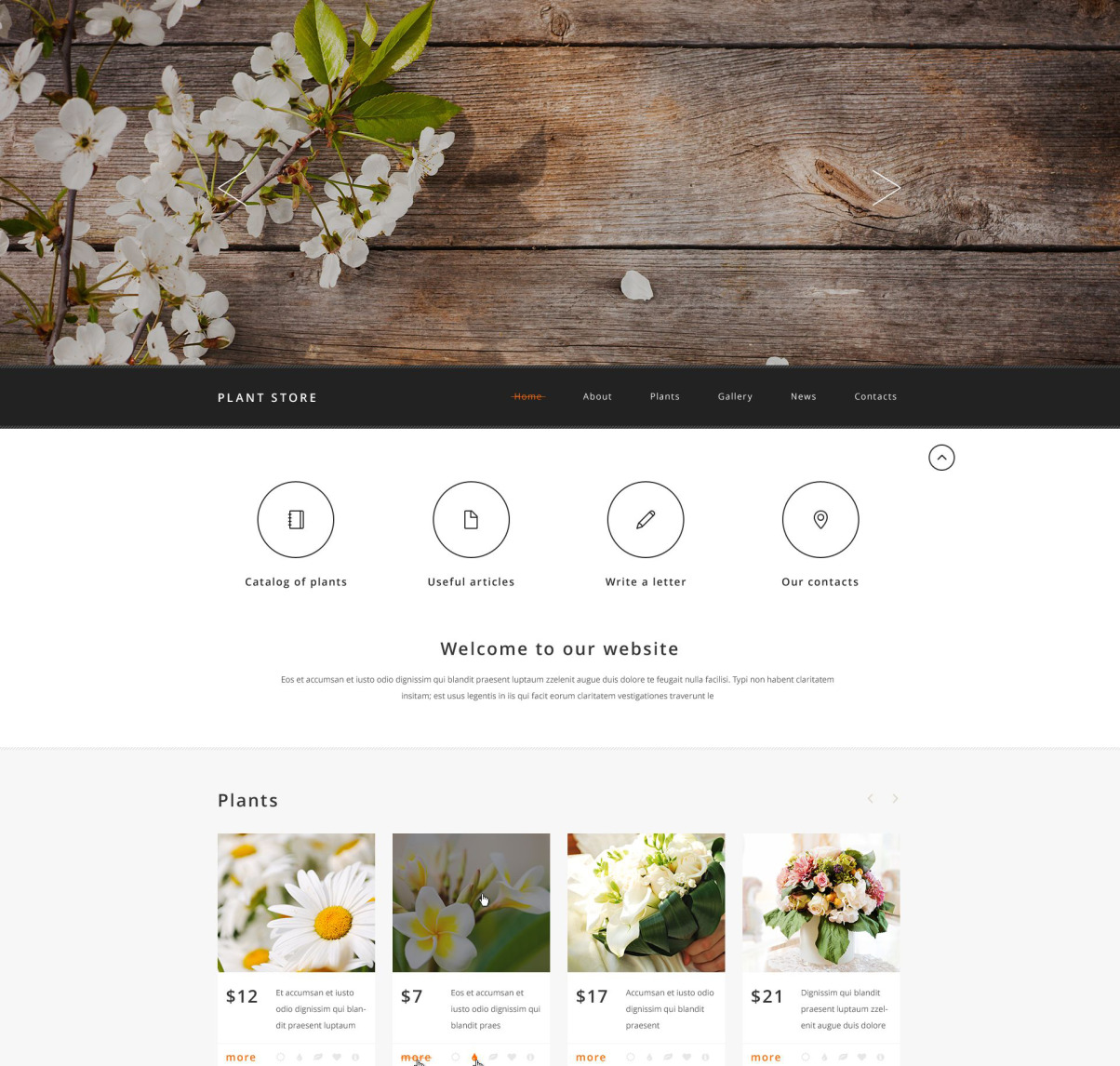 Flowers Website Template