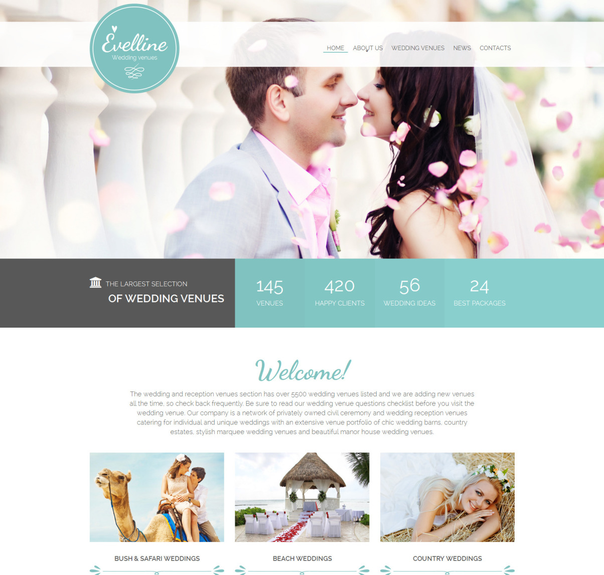 Wedding Venues Website Template