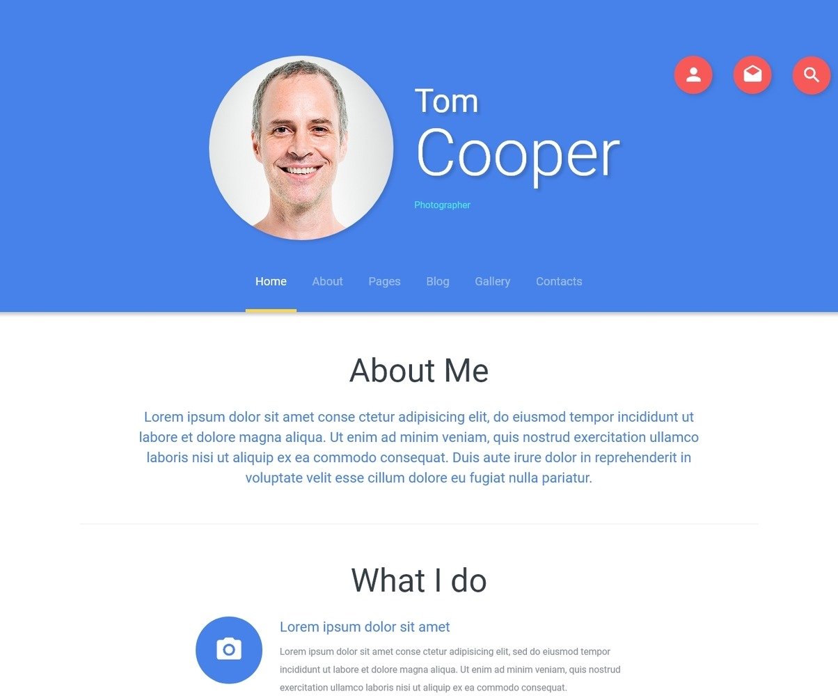 Personal Profile Joomla Template