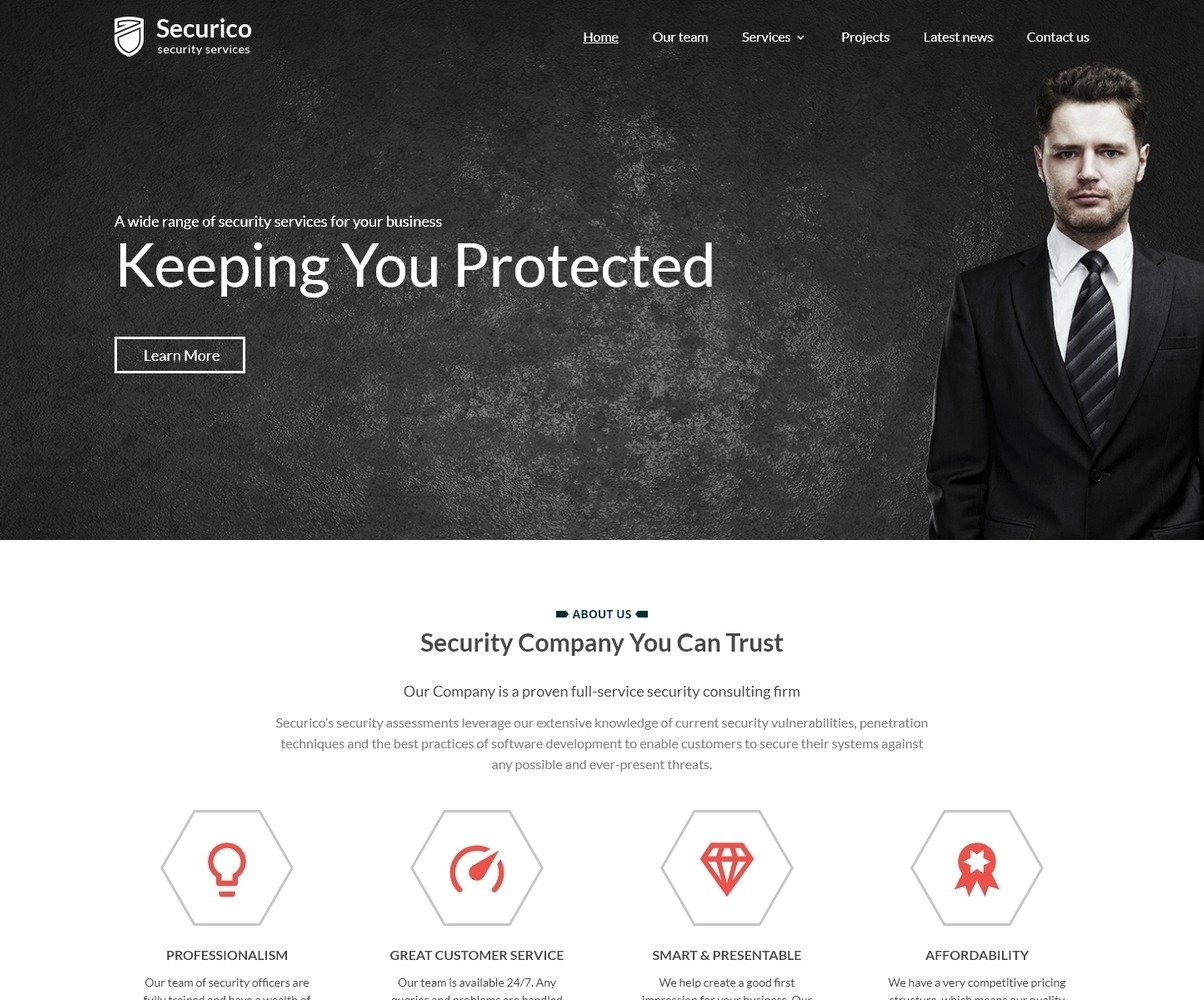 Security Company Website Template from s.tmimgcdn.com