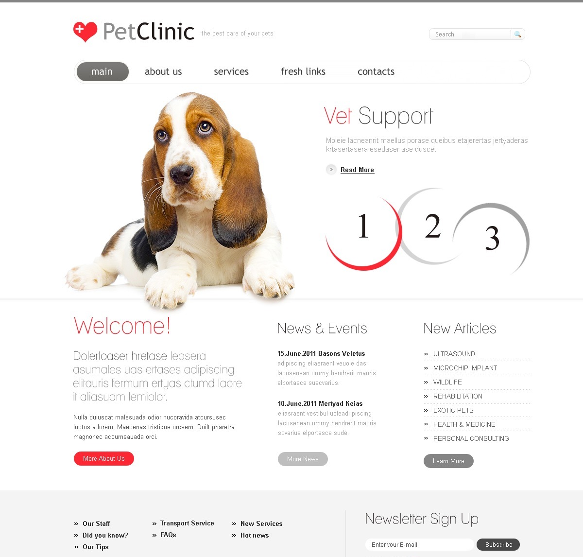 Vet PSD Template #56620 - TemplateMonster