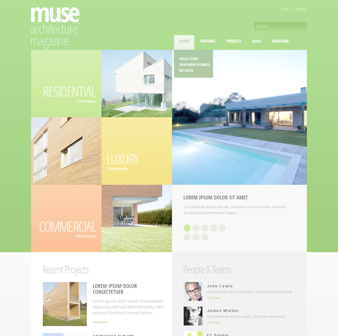 Architecture PSD Template #57477