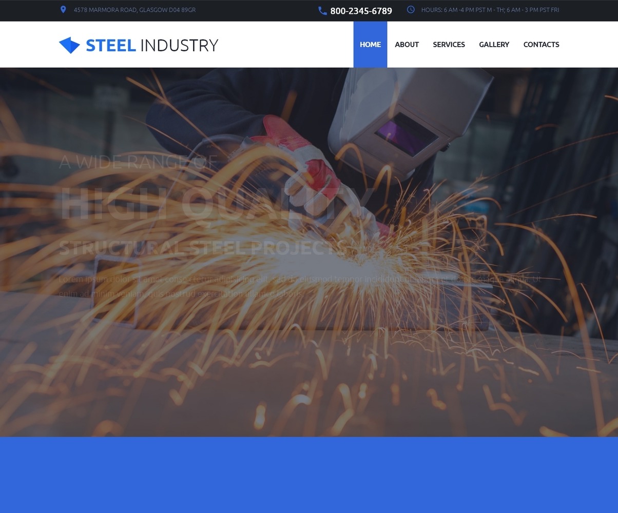 Steelworks Responsive Website Template #57852
