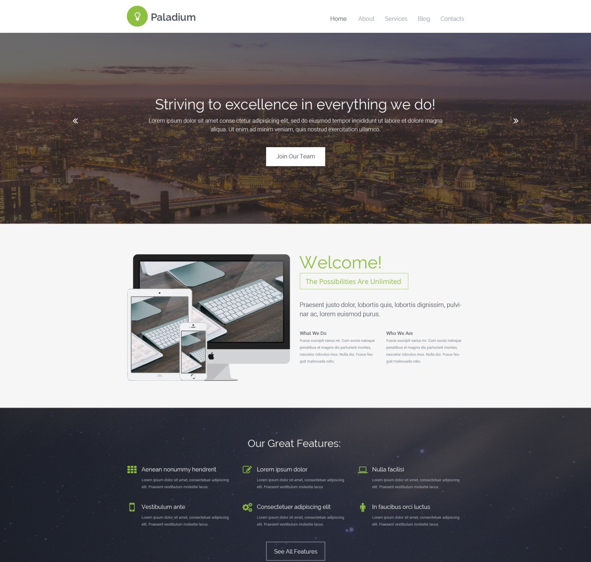 Web Development Responsive Website Template #57862