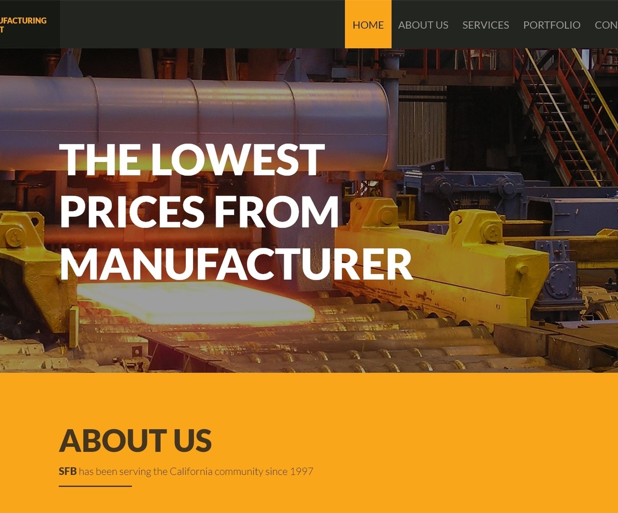 Industrial Responsive Website Template #57964