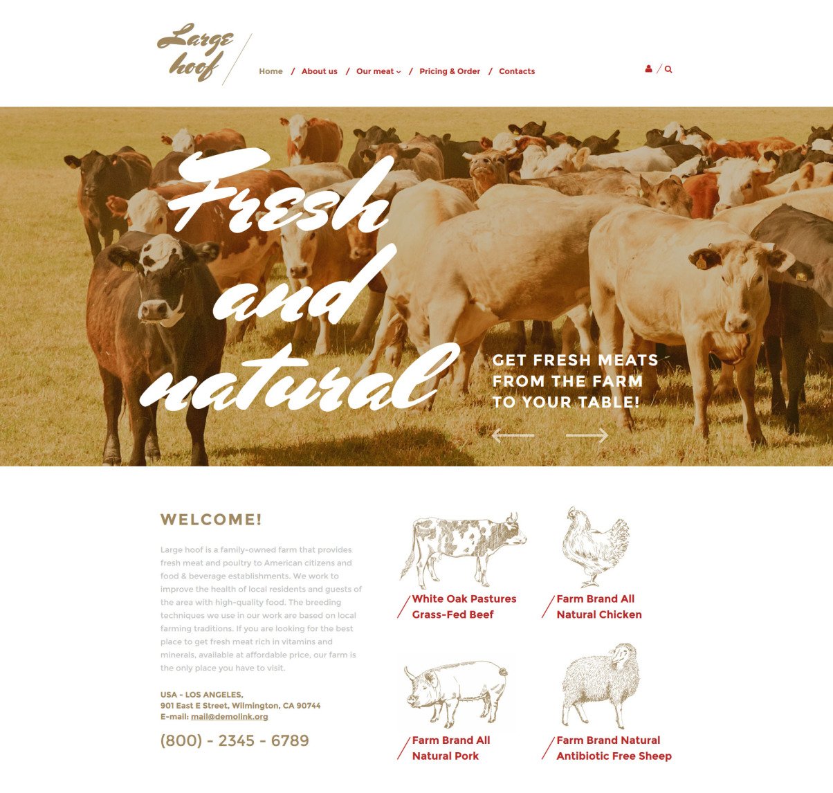 Farm Responsive Website Template #58274 TemplateMonster