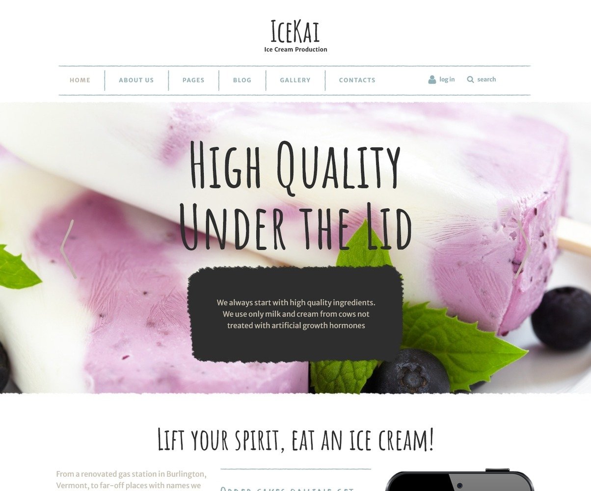 Ice Cream Joomla Theme