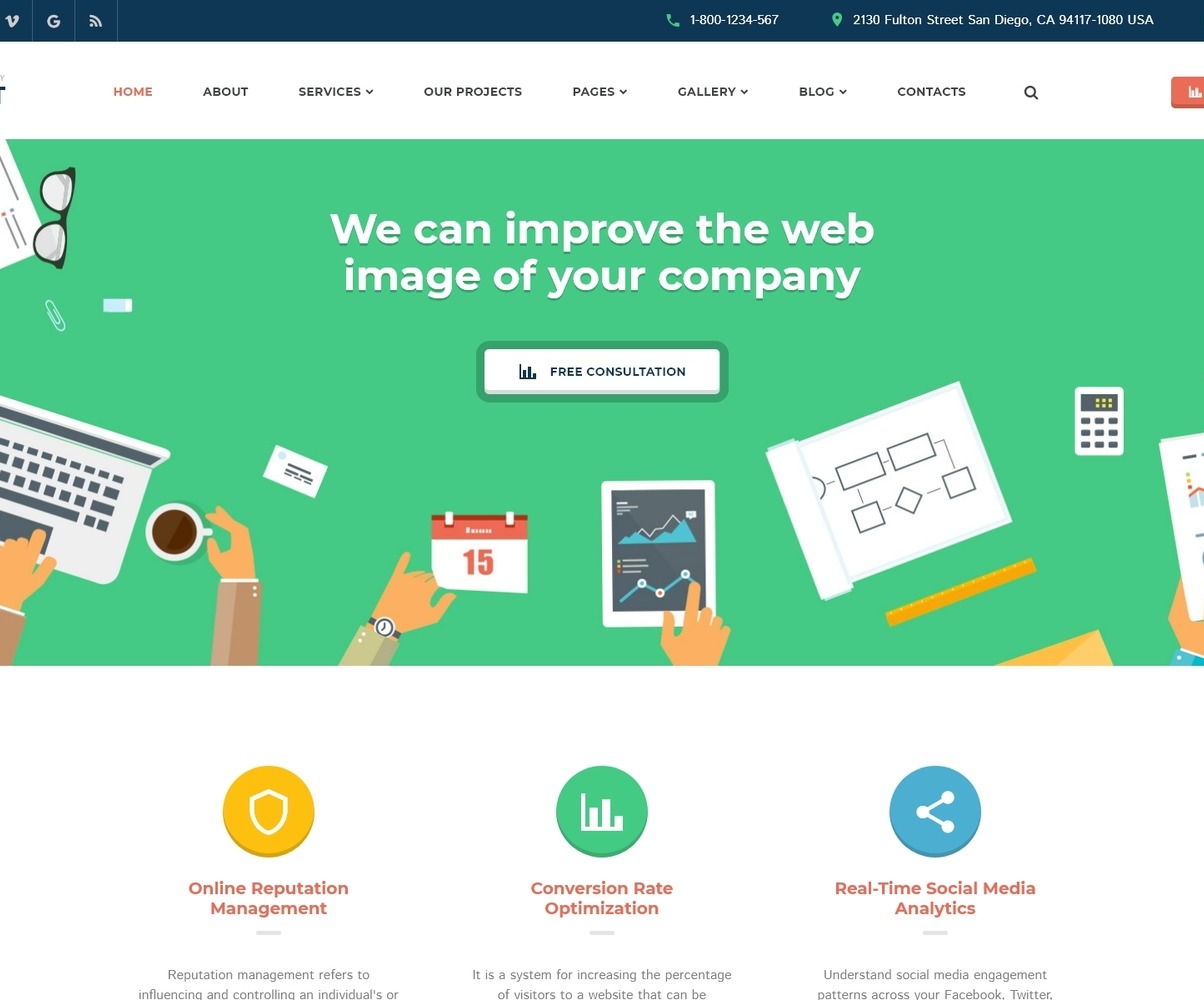 SEO Website Responsive Website Template 58985