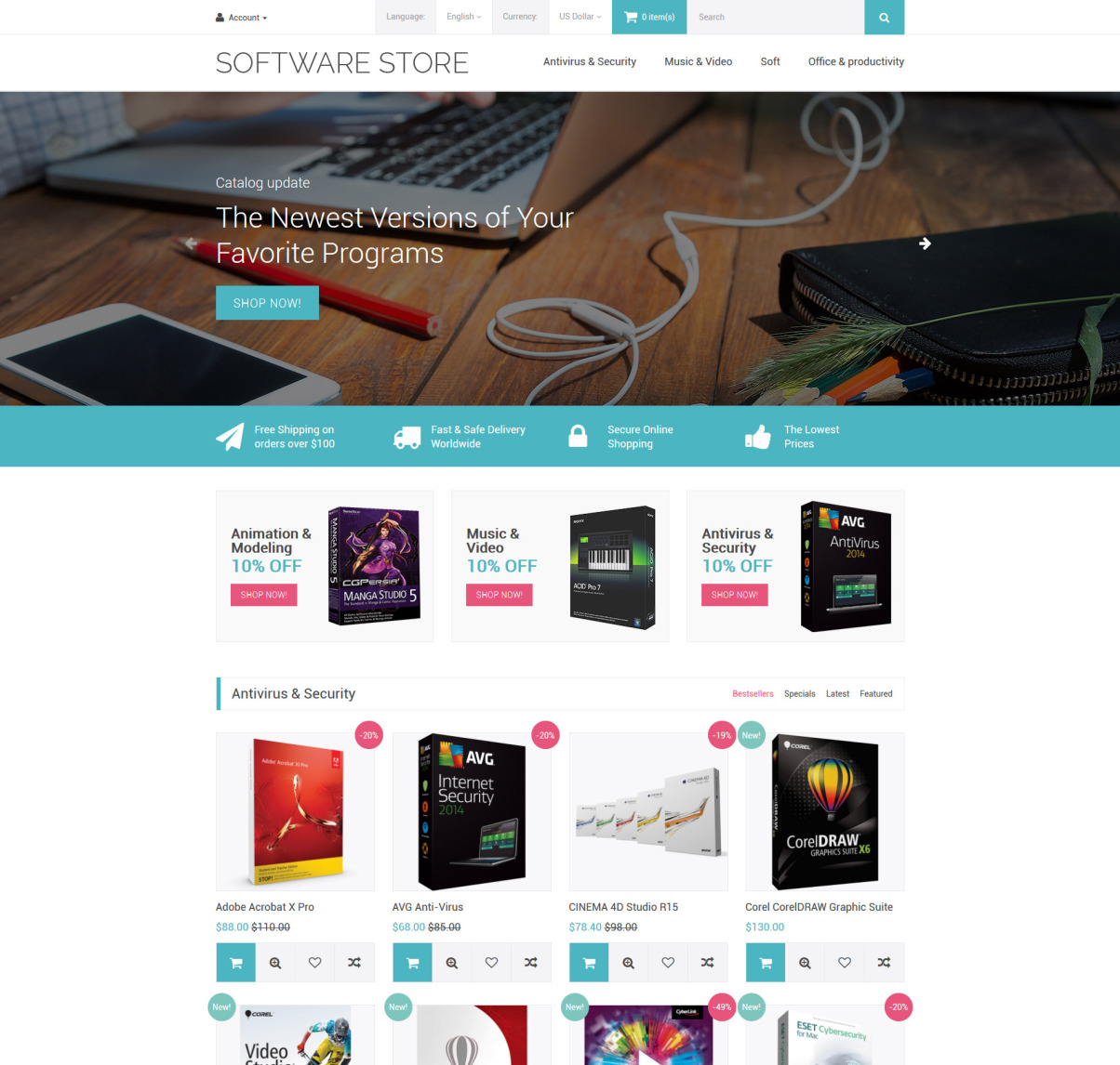 software-store-opencart-template