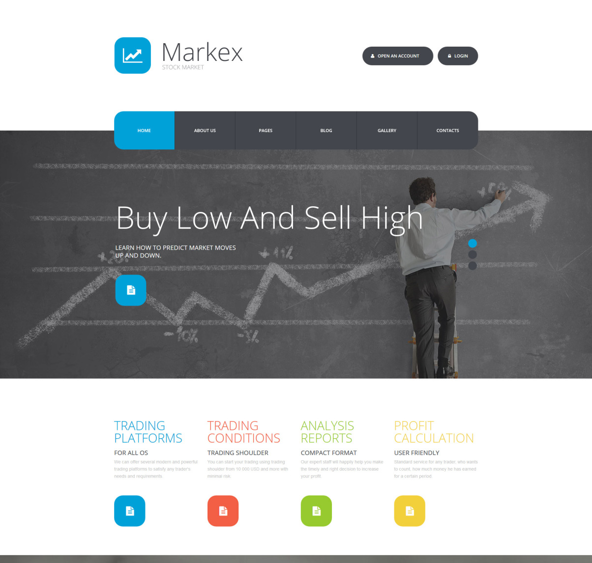 stocks investment Joomla template