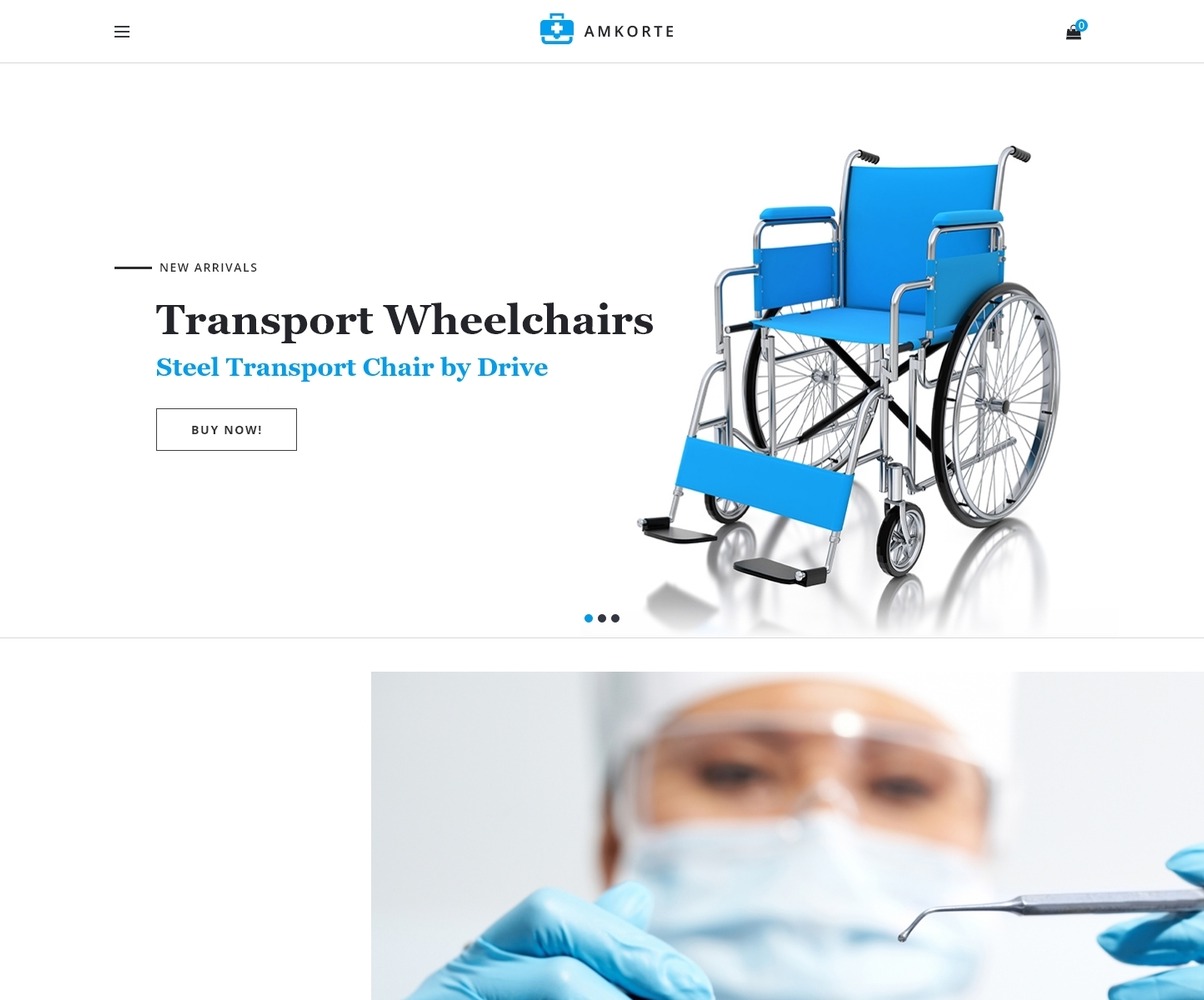 Amkorte Medical Equipment Store OpenCart Template