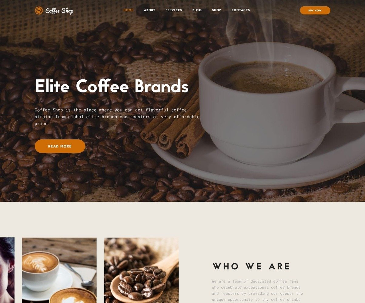 Coffee Shop Multipage Website Template TemplateMonster
