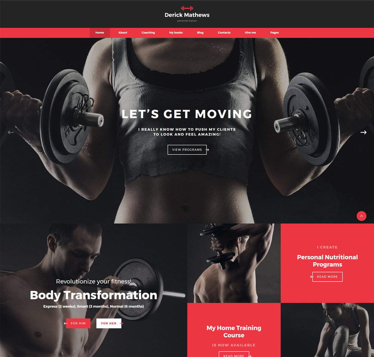 Personal Trainer Website Template