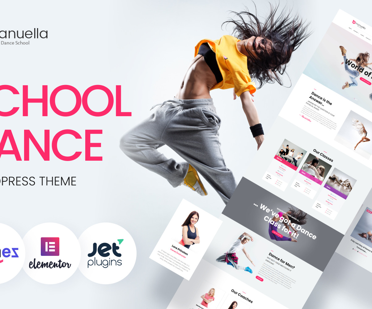 Download Emanuella – Dance School Responsive WordPress Theme | Premium themes & Plugins
