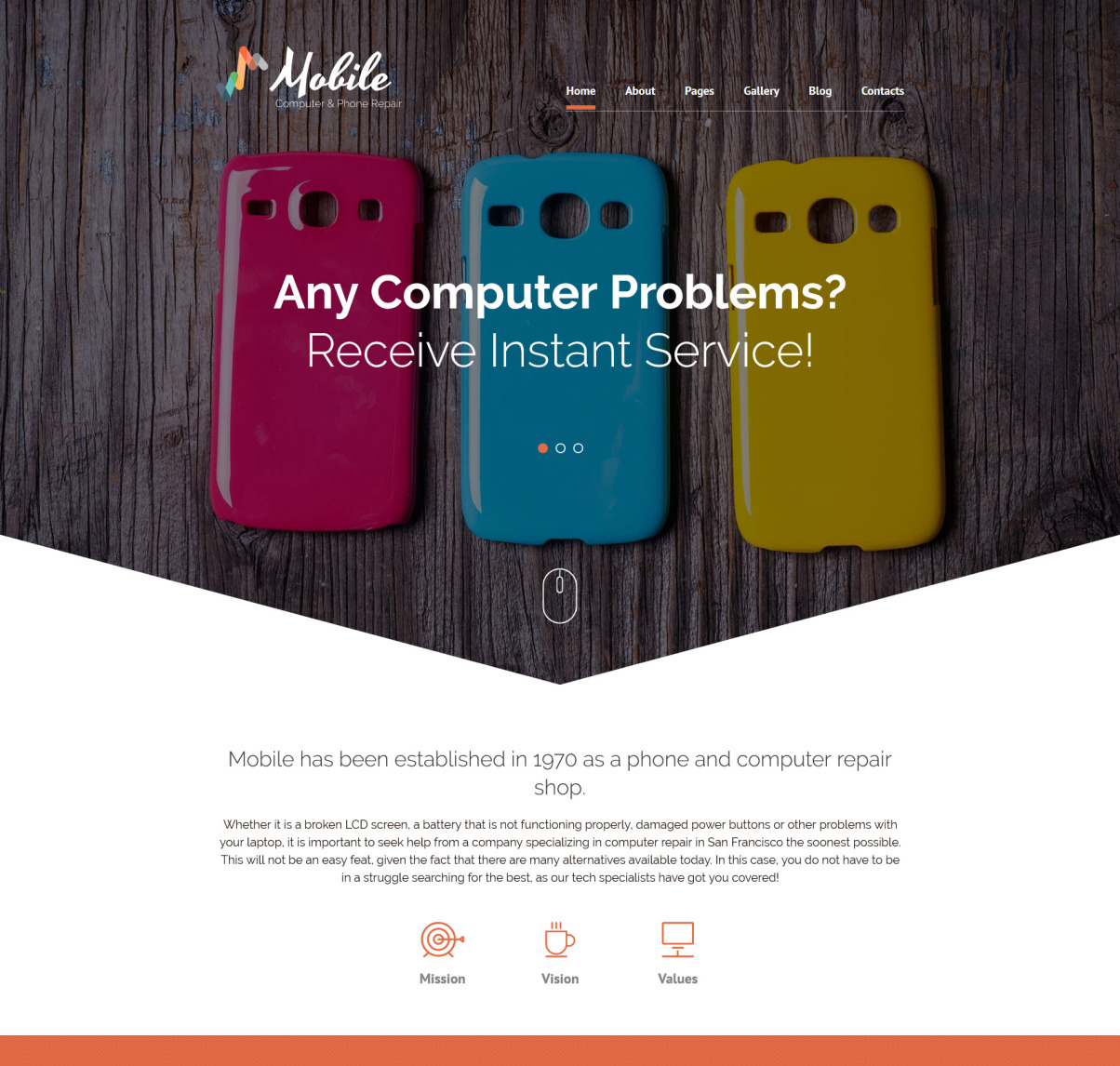 Mobile Phone Repairs Joomla Template