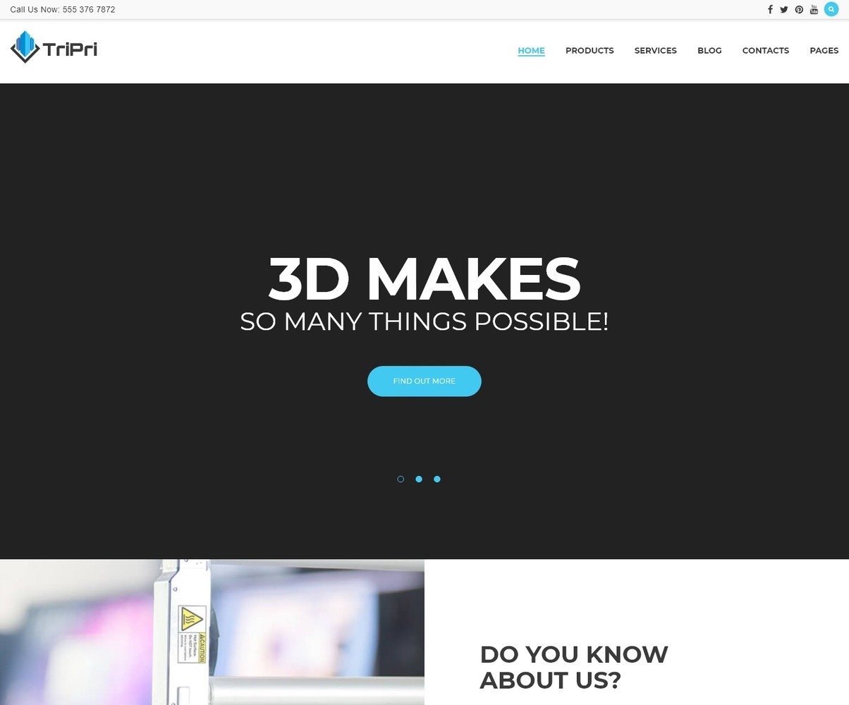 Download 3D Printing Services WordPress Theme – TemplateMonster | Premium themes & Plugins