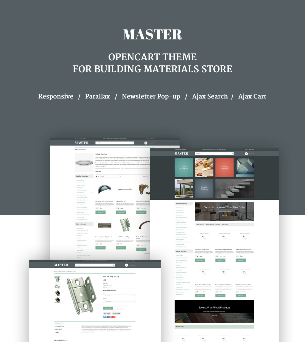 Building Materials Responsive OpenCart Template