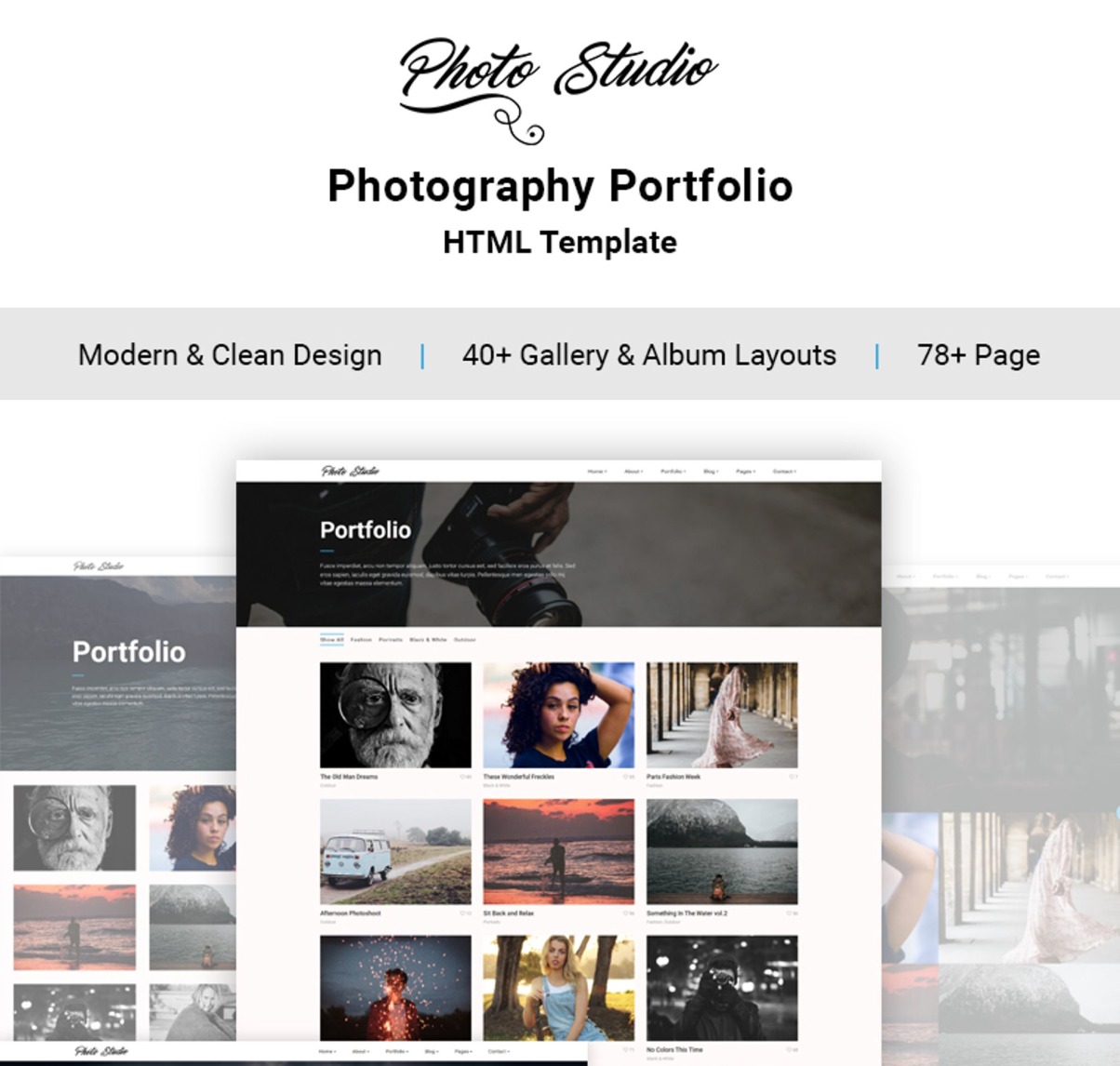 Photo Studio HTML5 Template