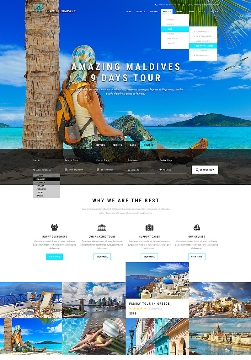 Travel Booking Website Template #65686