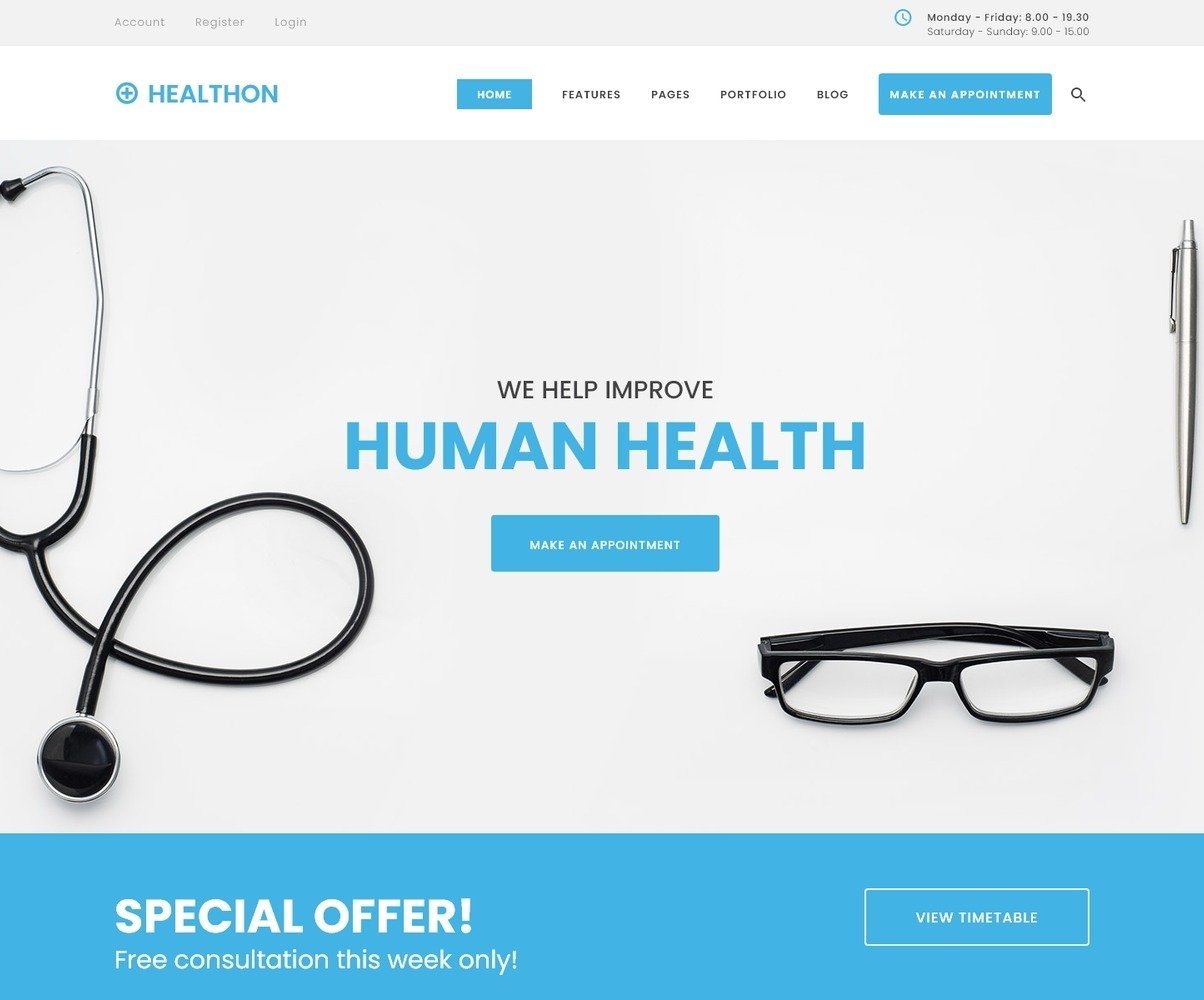 Download Healthon – Hospital Clean Joomla Template – TemplateMonster | Premium themes & Plugins