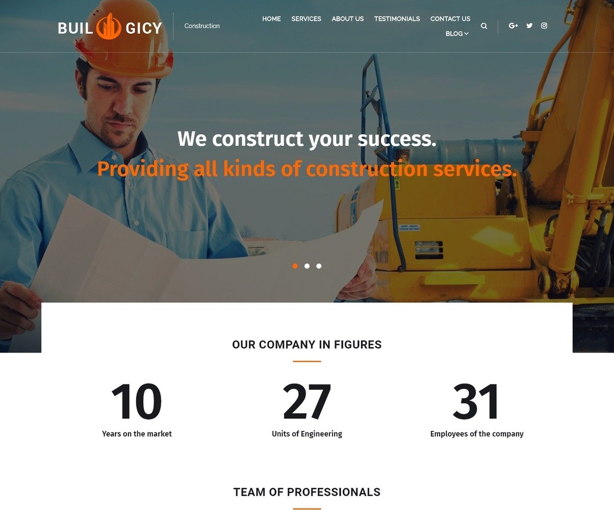 Builogicy - Construction WordPress Theme #68294