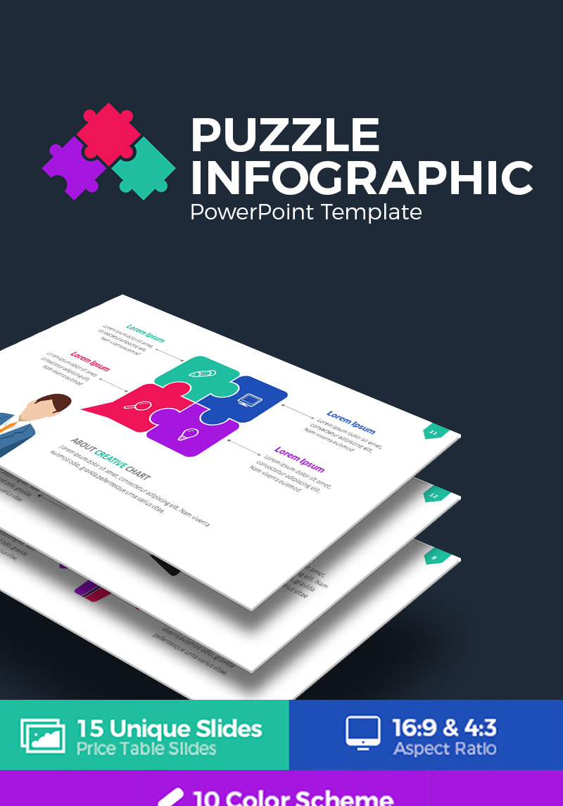 Puzzle Infographic Presentation PowerPoint Template