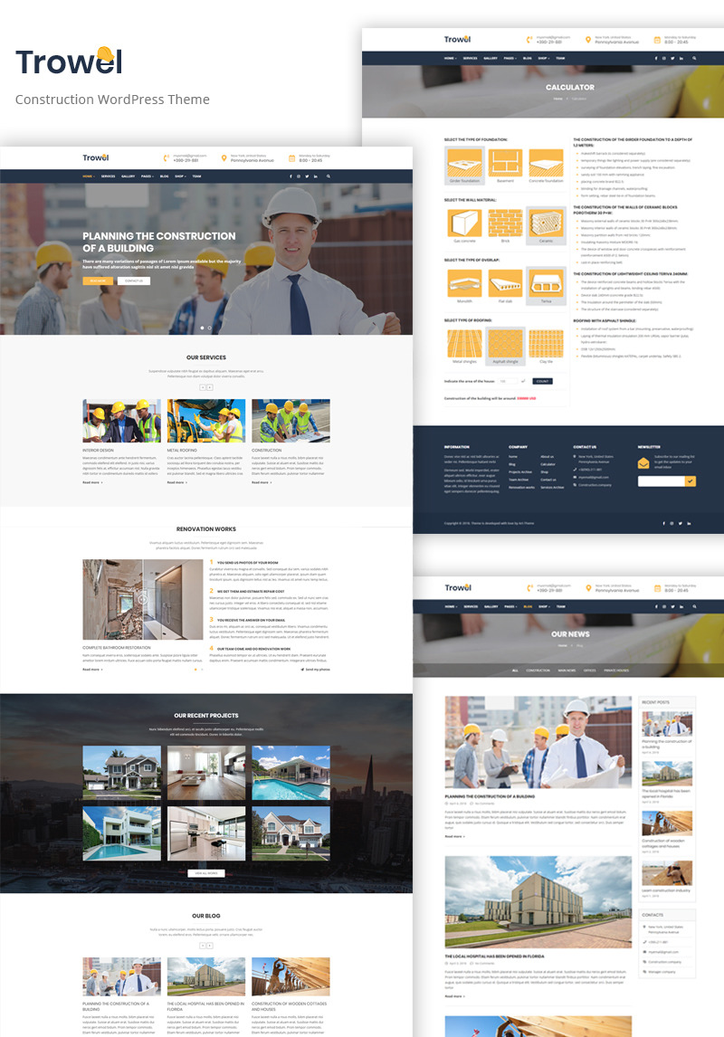 Download Trowel – Construction WordPress Theme – TemplateMonster | Premium themes & Plugins