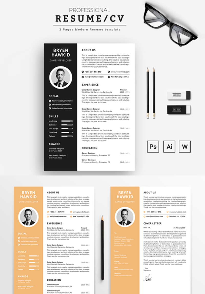 Hawkid Bryen Resume Template #69422