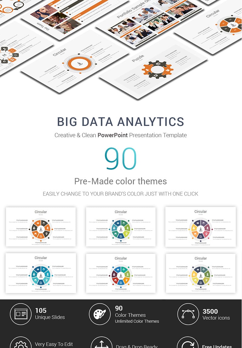 Big Data Analytics Presentations PowerPoint Template #69689