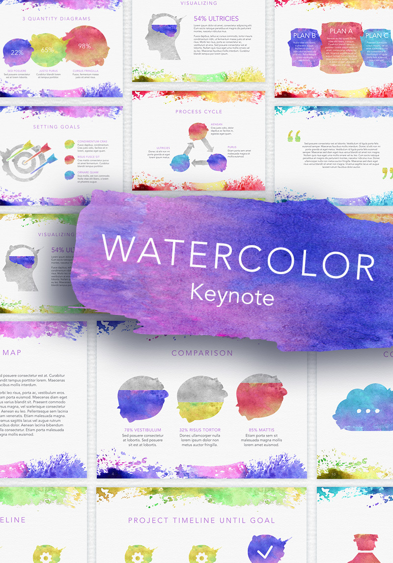 watercolor keynote template free