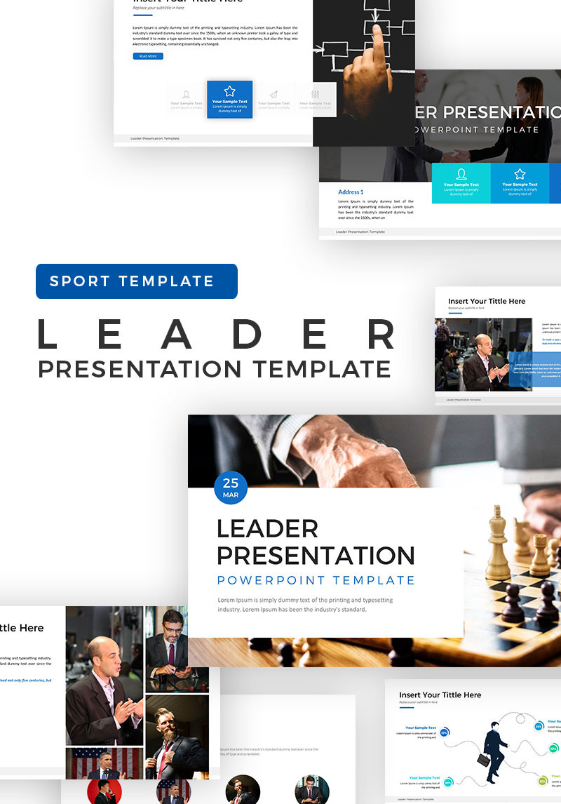 Leader PowerPoint Template #69944 - TemplateMonster