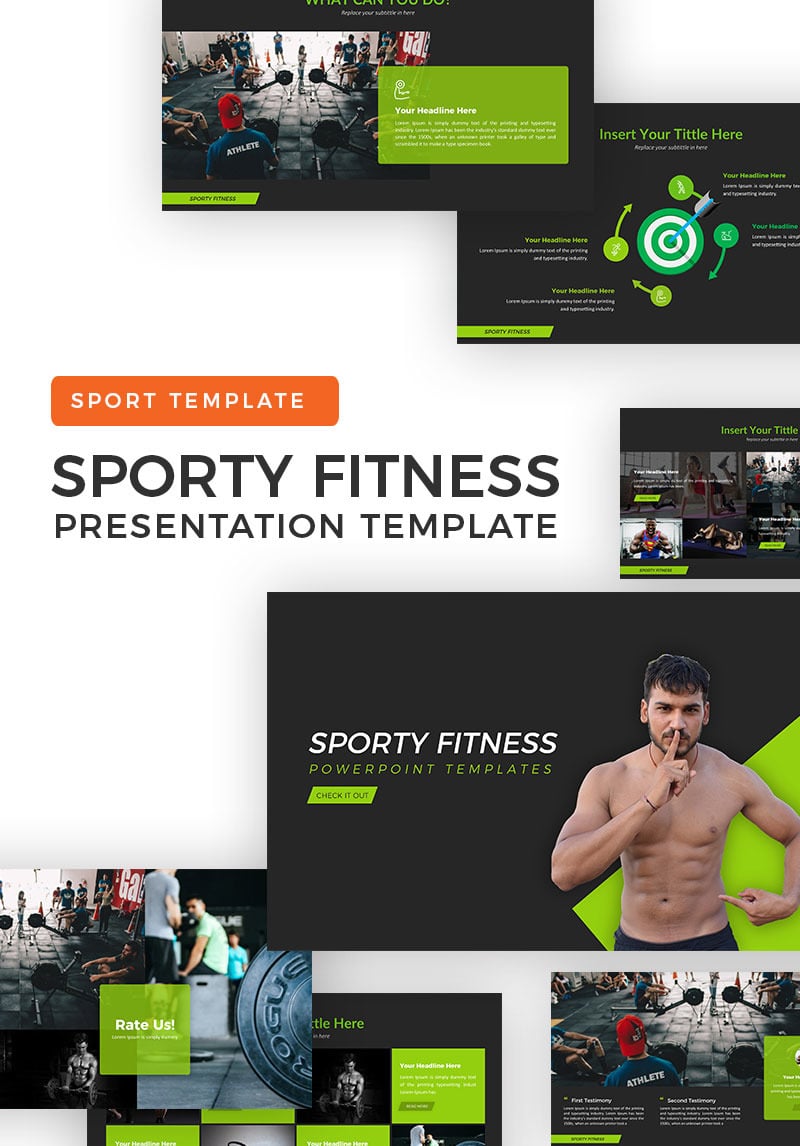 Sportliche Fitness PowerPoint Vorlage