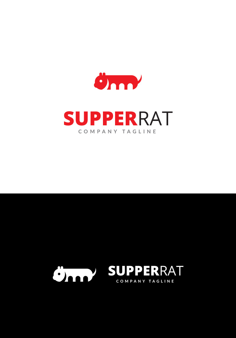Supper Rat Logo Template #70233