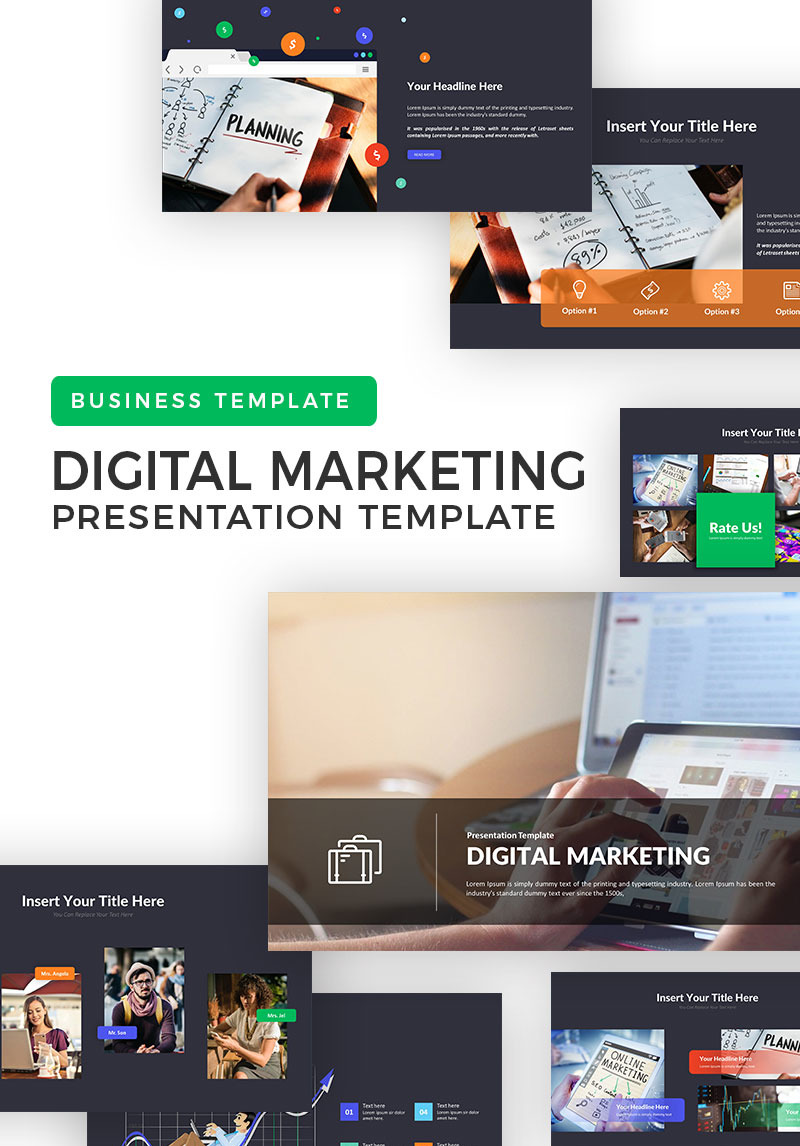 Digital Marketplace PowerPoint Template #71059