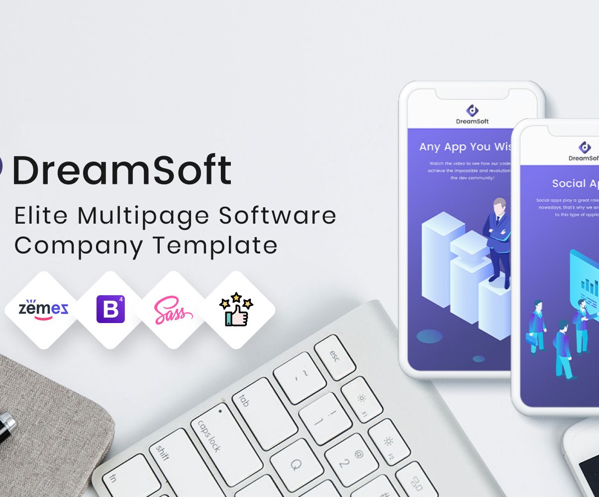 Download DreamSoft – Software Development Company Multipage Website Template | Premium themes & Plugins