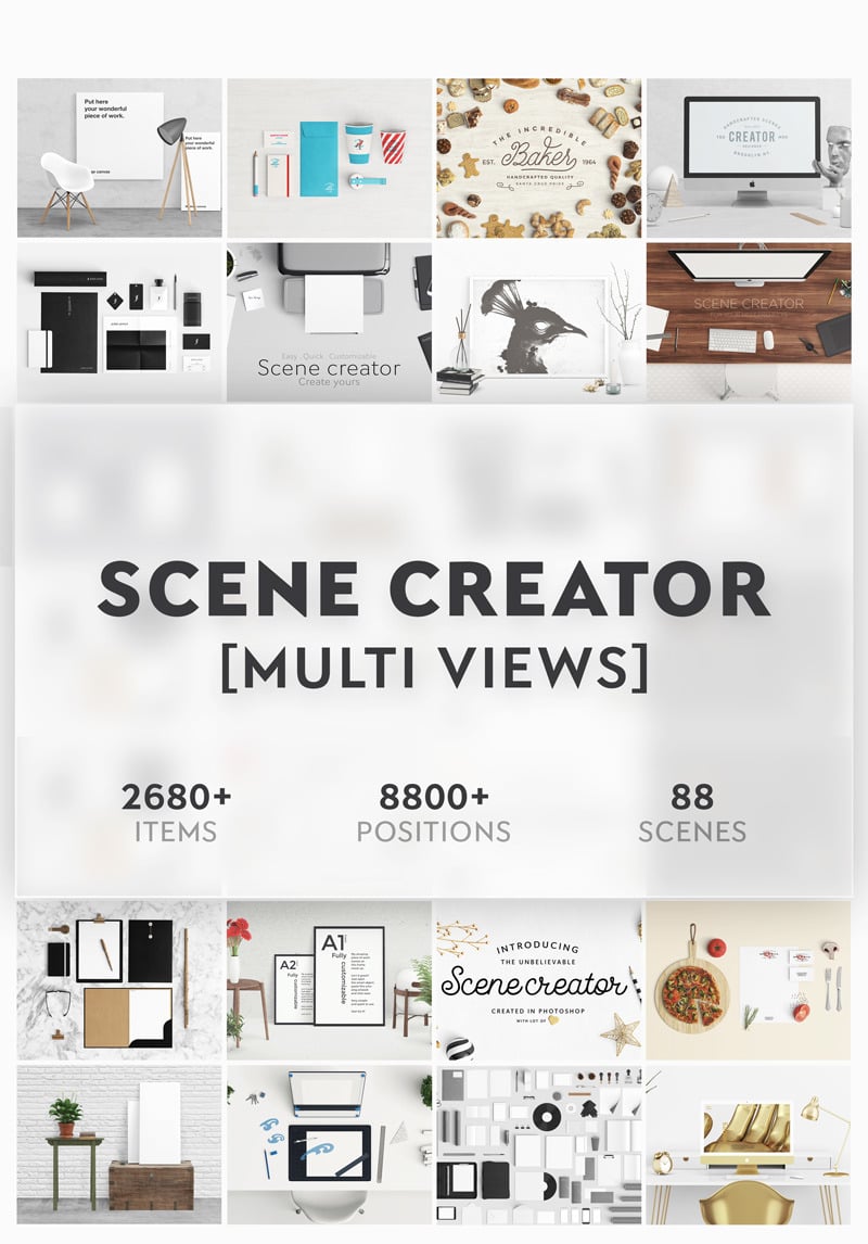 Download Scene Creator Bundle Template Mockup De Produto 71001 PSD Mockup Templates