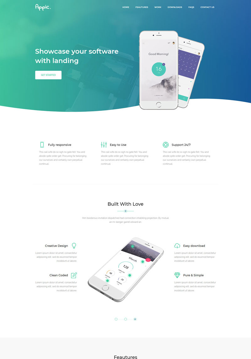 Appic Mobile App Landing Page Template 71588