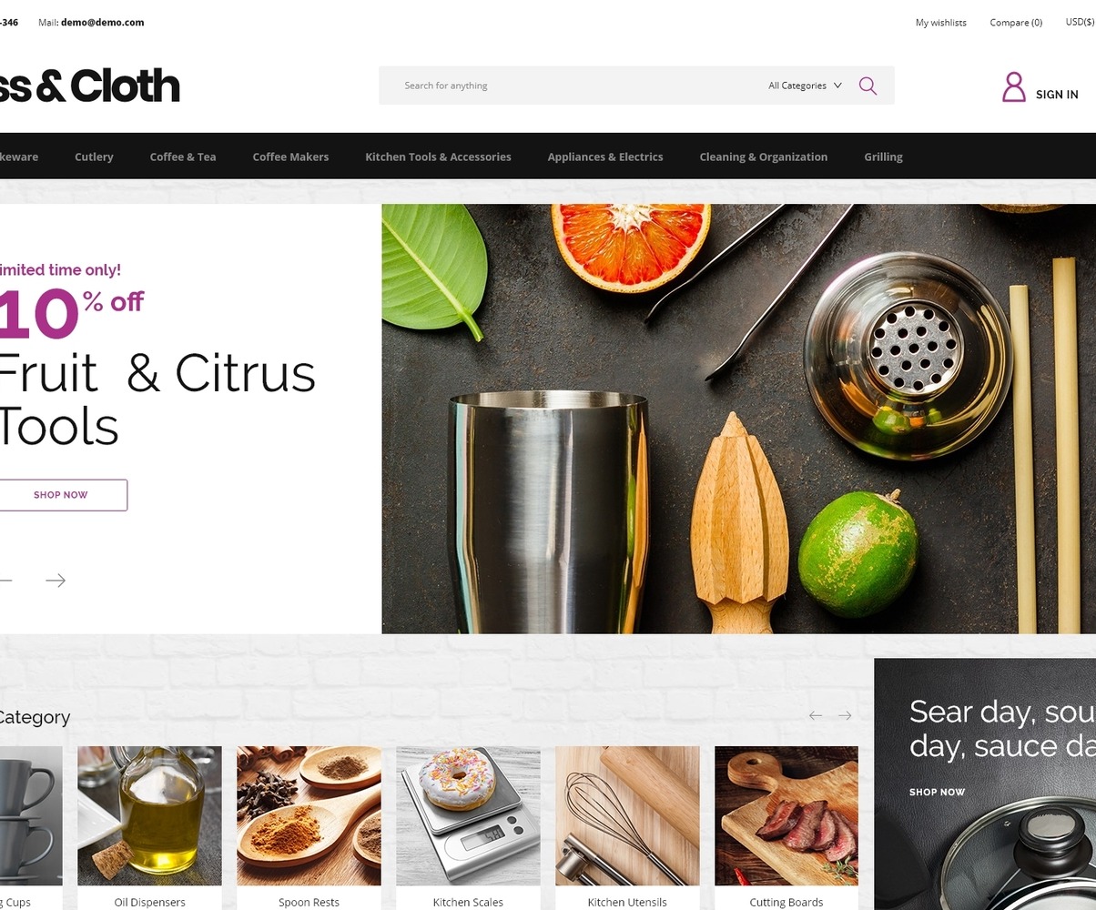 Download Glass and Cloth – Dishes Store PrestaShop Theme | Premium themes & Plugins