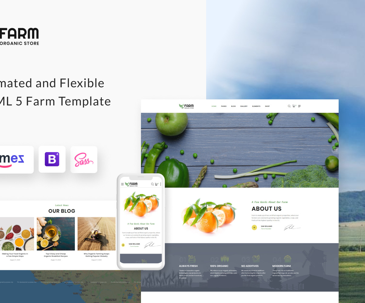 Organic Farm Multipurpose HTML template