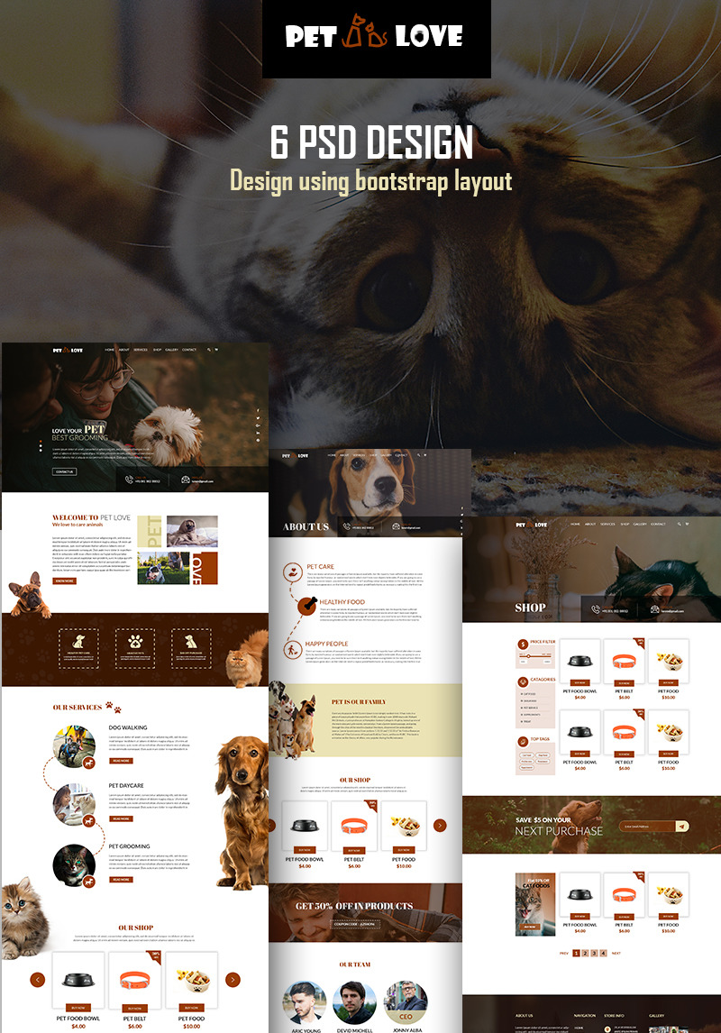 PetLove - Multipurpose PSD Template #74431