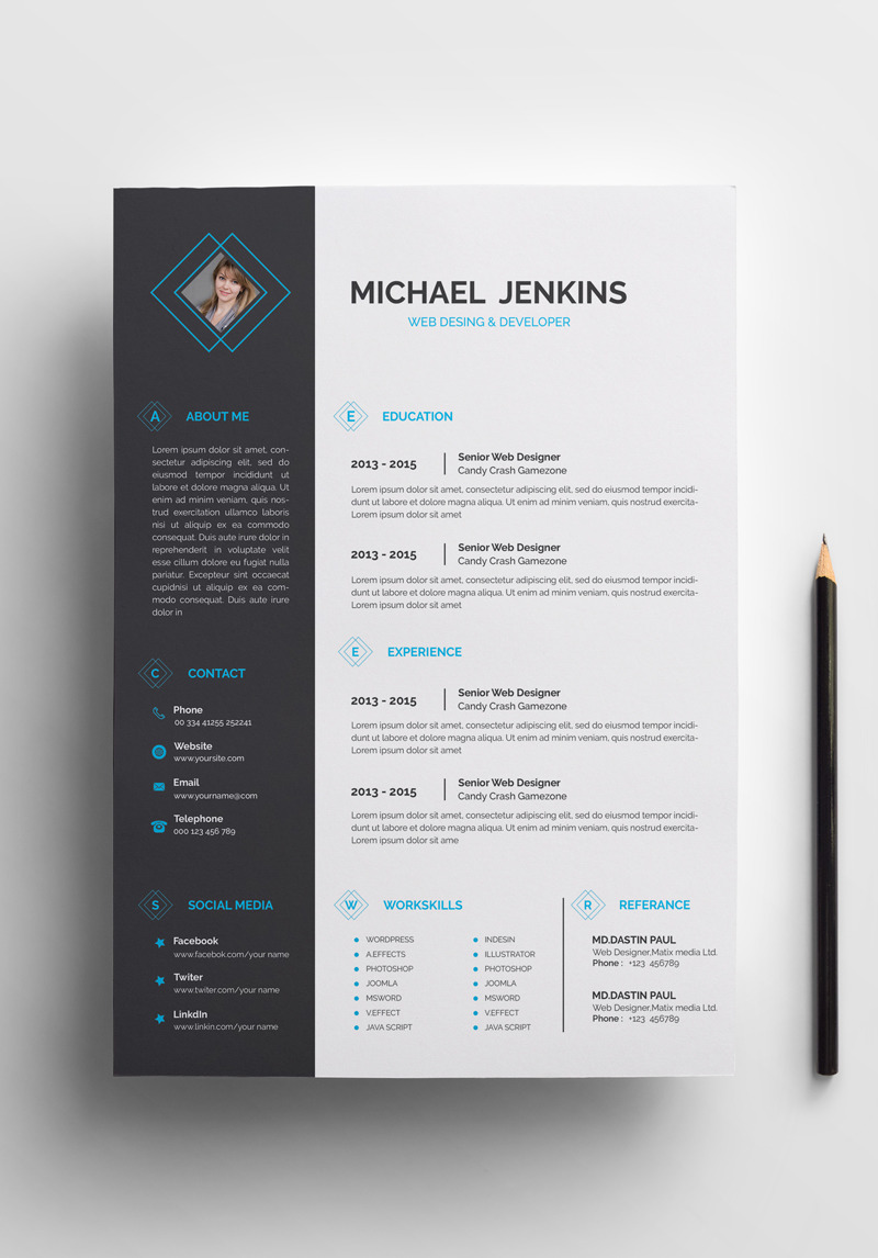 Michael Jenkins Clean Resume Template #75325