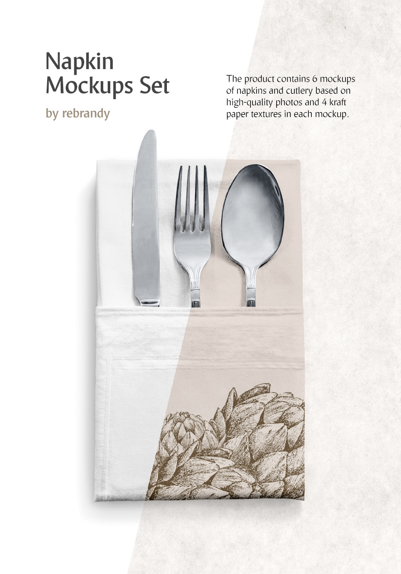 Download Napkin Mockups Set Product Mockup #75539