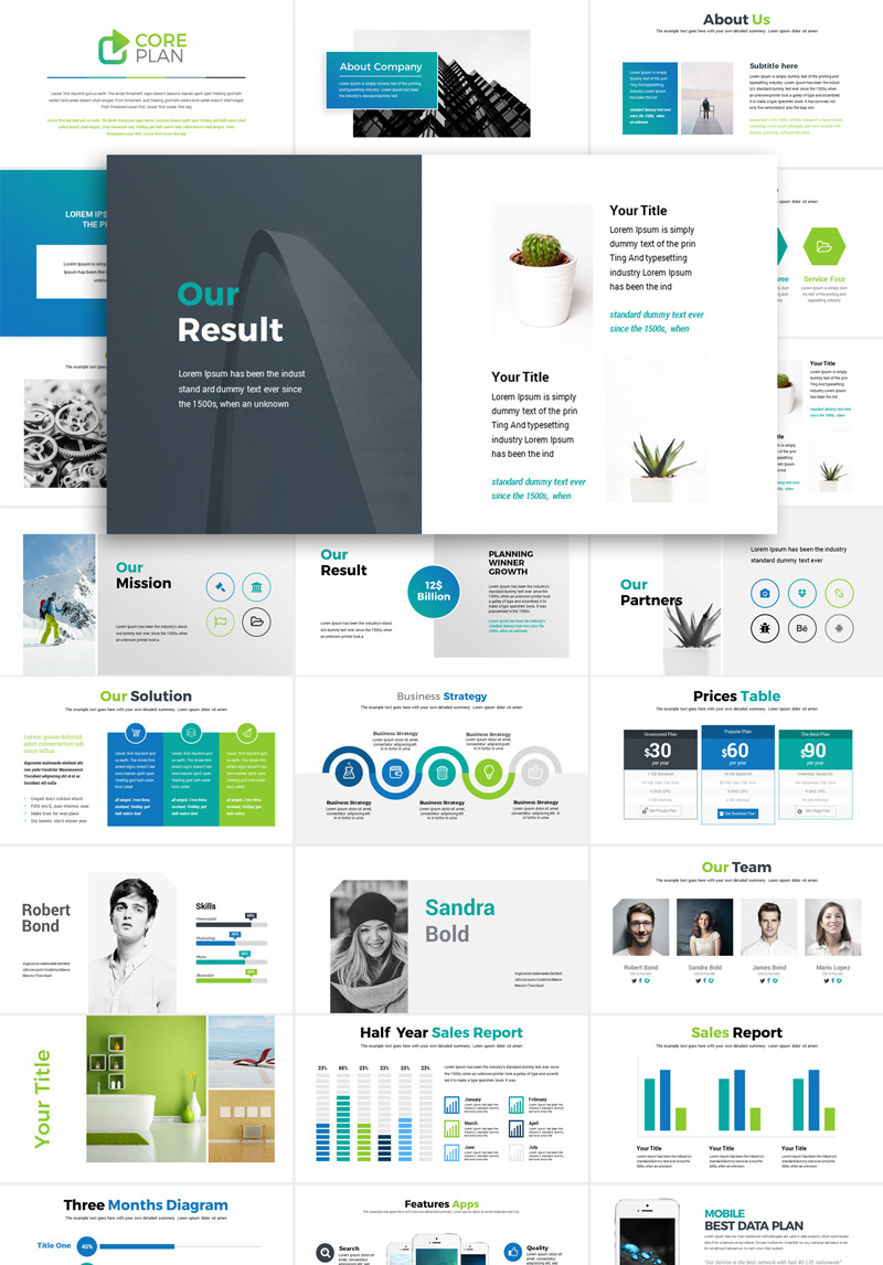 Creative Minimal Presentation PowerPoint Template #75627