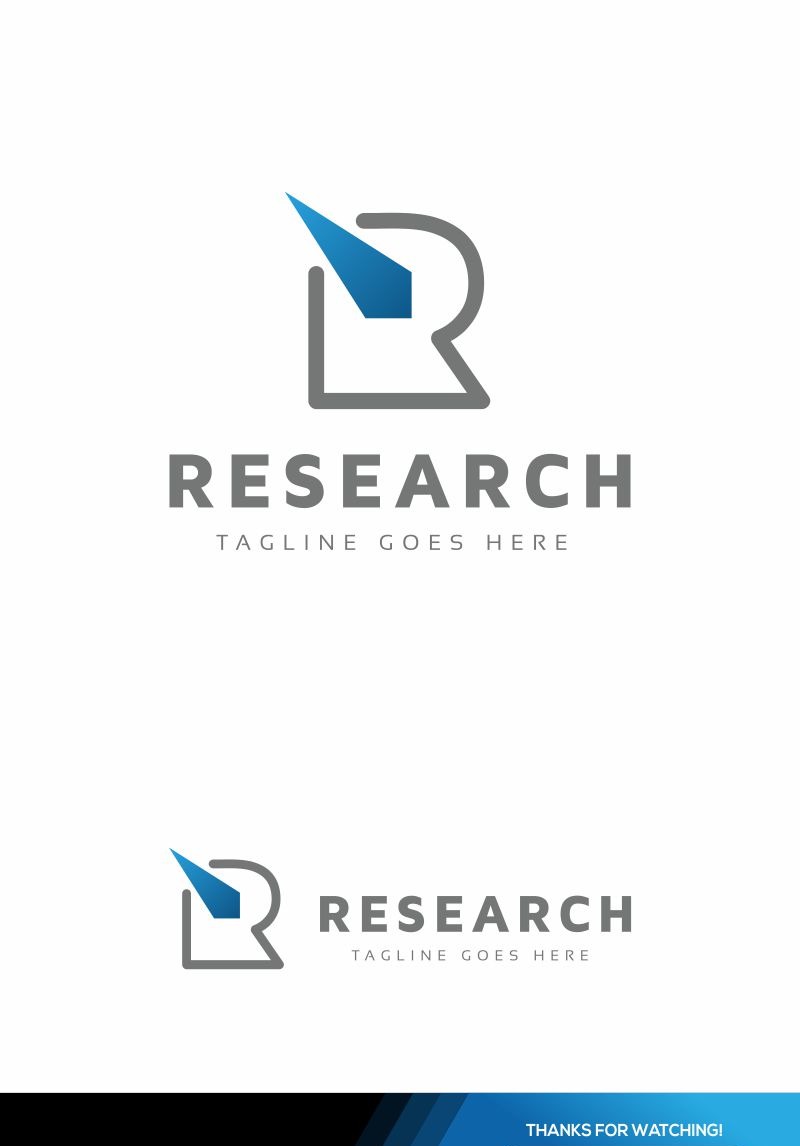 Research R Letter Logo Template #76080